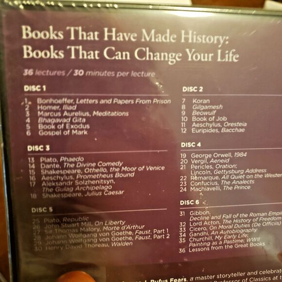 The Great Courses Books That Made History Can Change life 6 DVDs & Guidebook NEW - Picture 5 of 5